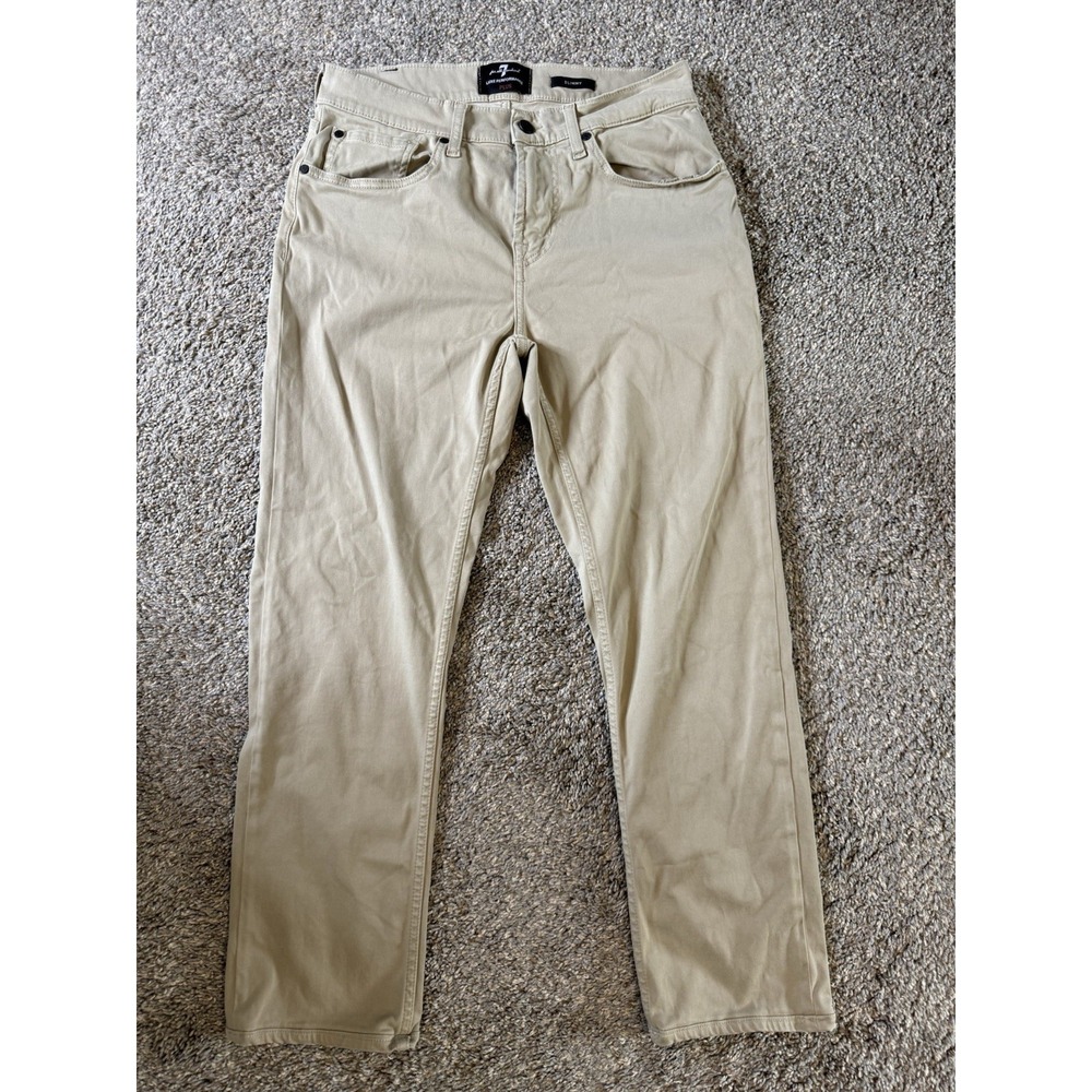 7 Seven For All Mankind Slimmy Straight Khaki Jeans Men Size 31